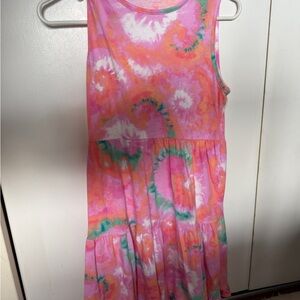 Vibrant Tie-Dye Sleeveless Dress